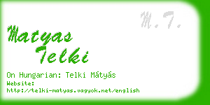 matyas telki business card