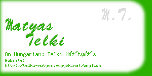 matyas telki business card